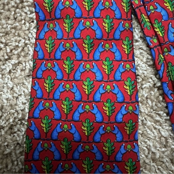 Pink Jermyn St London Blue Beaver 100% Silk Tie - Picture 2 of 3
